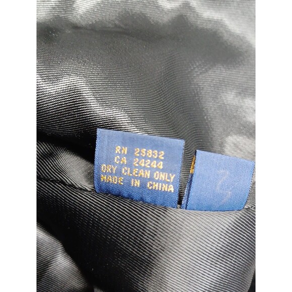 Circle Dallas Mens Blazer Jacket Black Gray 44R 100% Silk Tweed Chevron - Picture 14 of 14